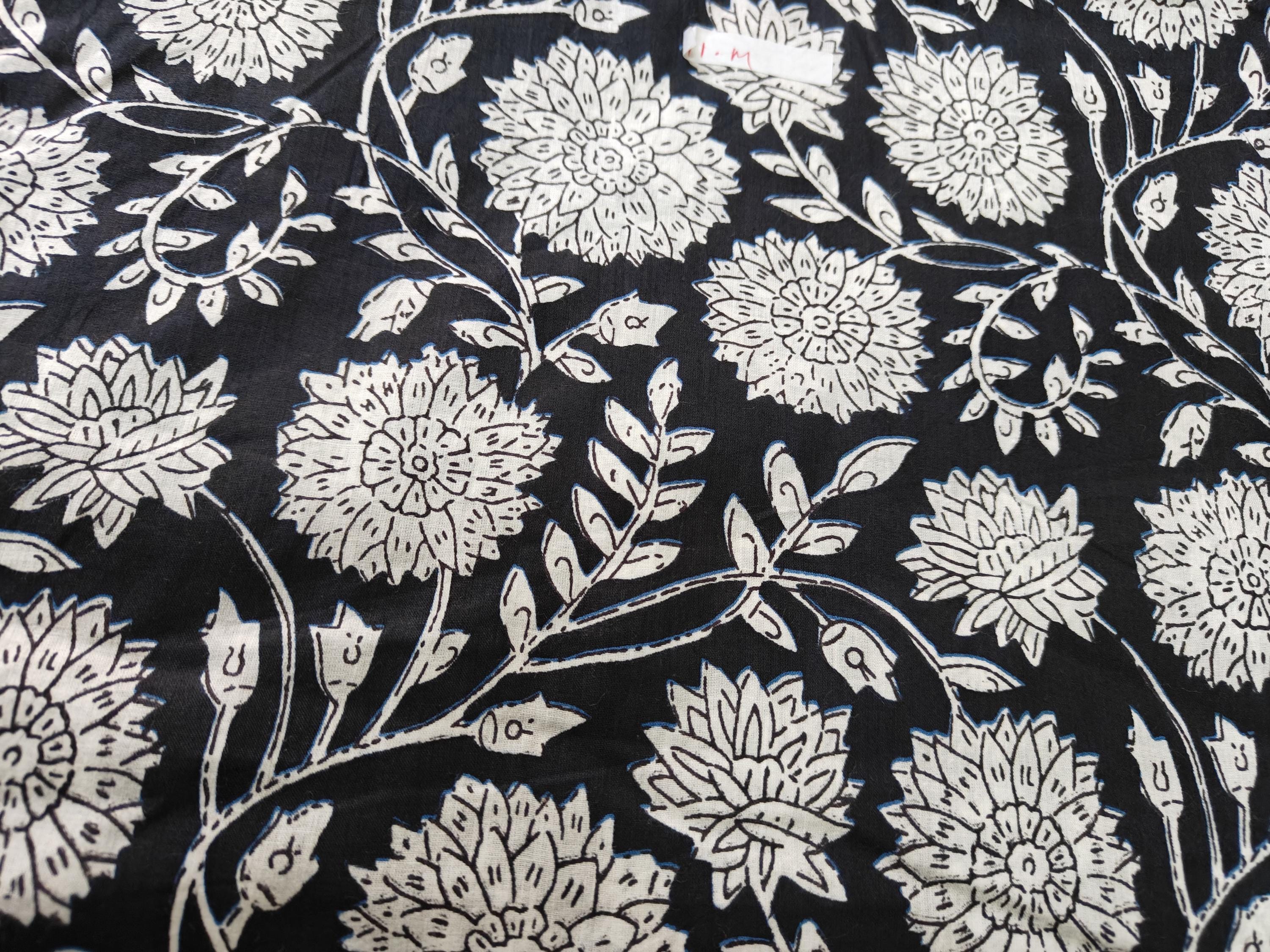 Indian Floral Print Boho Fabric – 100% Cotton by 5 Yard for Curtains & Dresses