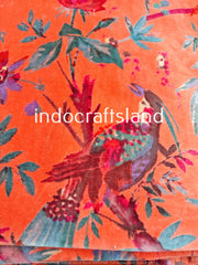 Samtstoff Samtstoff Bulk Stock Baumwollsamtstoff Polsterstoff Meterware Indischer Blumendruck Samtstoff für Tischdecke Boho