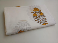Indischer Handblock-Blumendruck, Boho-Stoff, bedruckt, 100 % Baumwollstoff, Stoff von 5 Metern, Stoff für Vorhänge, Kissen, Kleiderherstellung