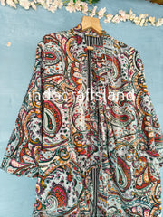 Handmade Indian Long Velvet Jacket – Boho Kimono Robe for Bridesmaid & Resort Wear