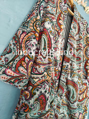 Handmade Indian Long Velvet Jacket – Boho Kimono Robe for Bridesmaid & Resort Wear