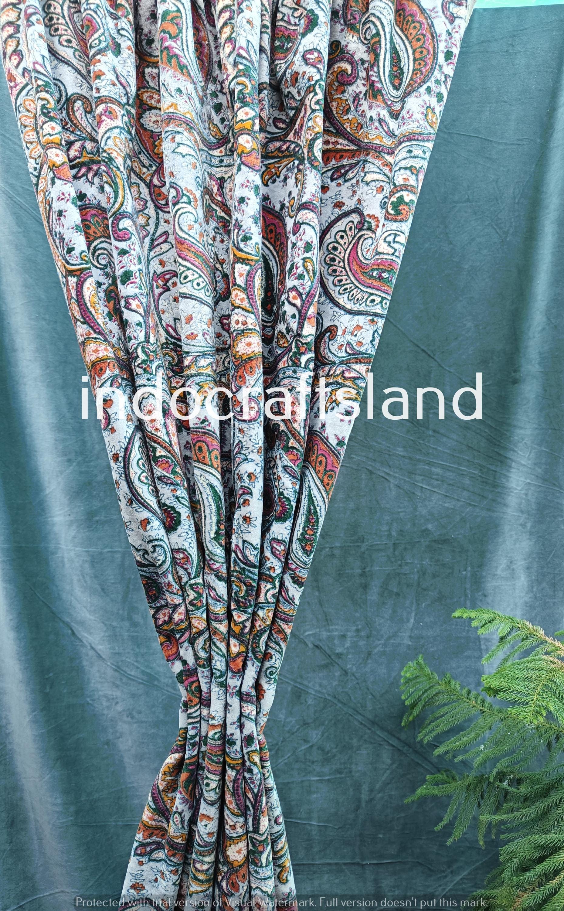High-Quality Cotton Velvet Curtains – Set of 2 Window Panels, Soft & Elegant