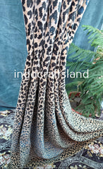 Indian Cotton Velvet Curtain – Cat Print Fabric for Stylish Home Decor