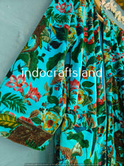 Long Velvet Jacket – Boho Kimono Robe for Bridesmaid, Resort & Vacation Wear
