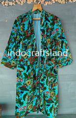 Long Velvet Jacket – Boho Kimono Robe for Bridesmaid, Resort & Vacation Wear