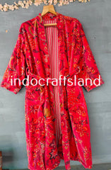 Pink Long Velvet Jacket – Boho Kimono Robe for Bridesmaid & Resort Wear