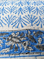 Beautiful floral Print kantha quilt Indian hand block kantha quilt Reversible cotton Bedding Bedspread Queen Size Kantha Gudari