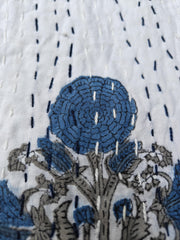 Indian Kantha Quilt Hand Block Print Kantha Throw Boho Gudari Blanket Bedspread Kantha Bed Cover Bohemian Quilt Queen Size Quilt