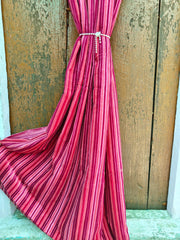 Indian Cotton Velvet Curtain, hot Pink Lining Design Curtain, Boho Curtain, Luxury Drapes, Housewarming Gift Colorful Decor